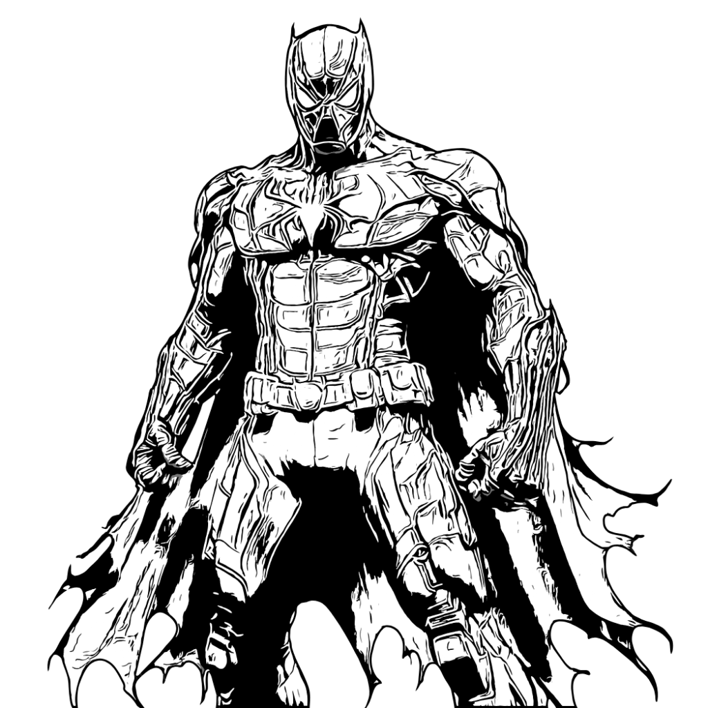 coloriage spiderman à imprimer black and white color pdf marvel batman