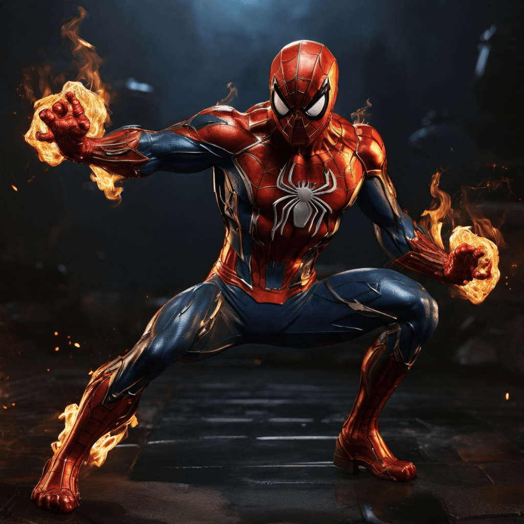 coloriage spiderman à imprimer fight black and white color