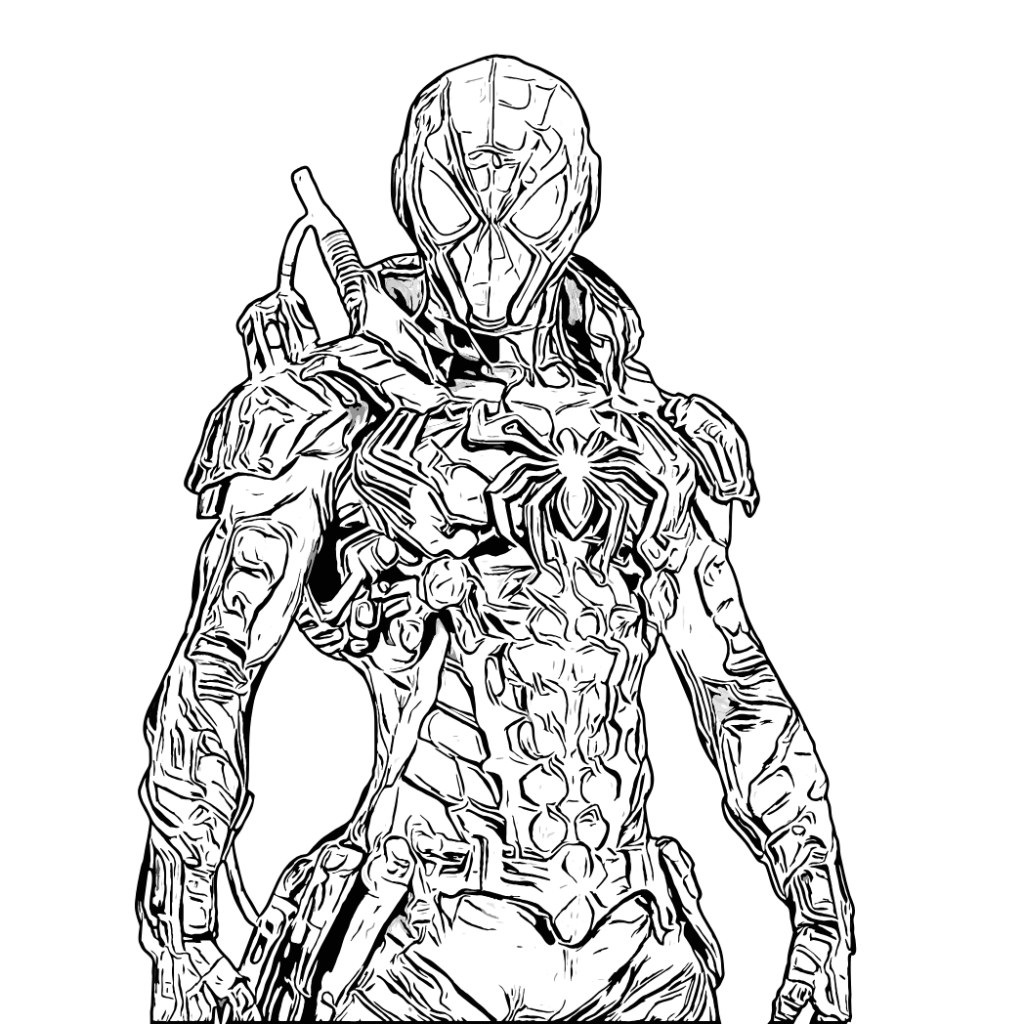 coloriage spiderman à imprimer black and white color pdf marvel star wars