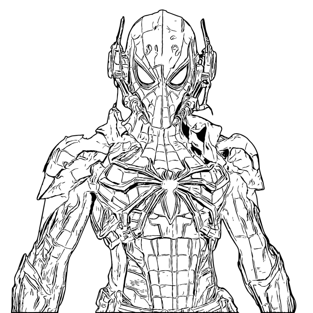 coloriage spiderman à imprimer black and white color pdf marvel star wars starwars