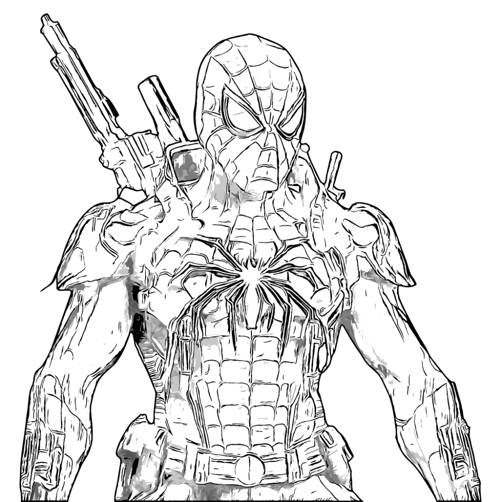 coloriage spiderman à imprimer black and white color pdf marvel star wars starwars