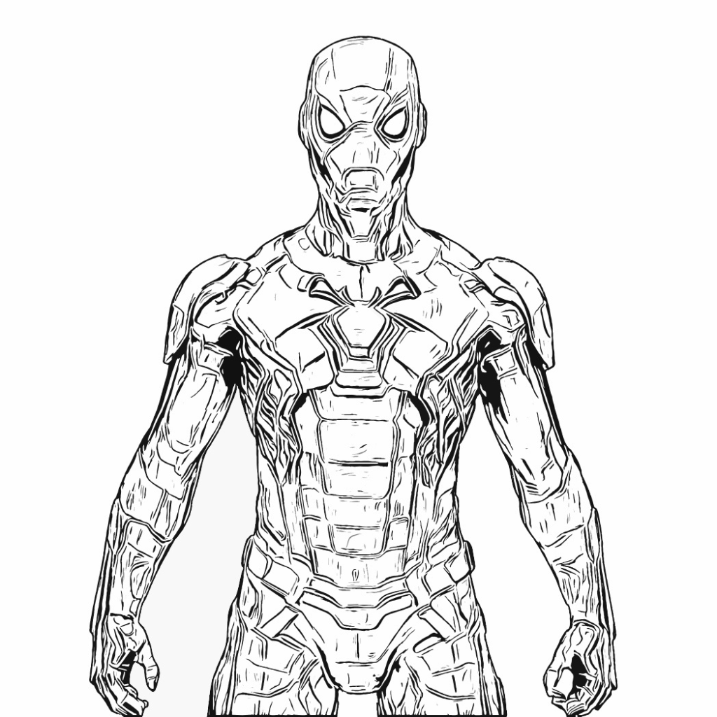 coloriage spiderman à imprimer fight black and white color