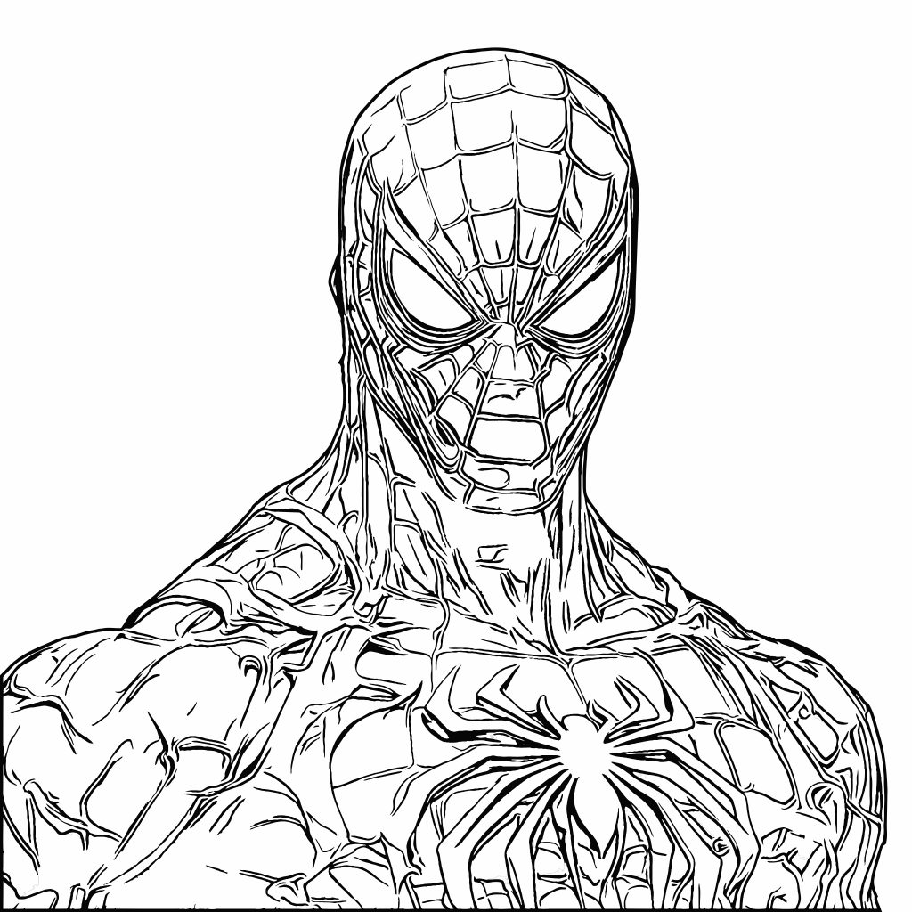 coloriage spiderman à imprimer fight black and white color