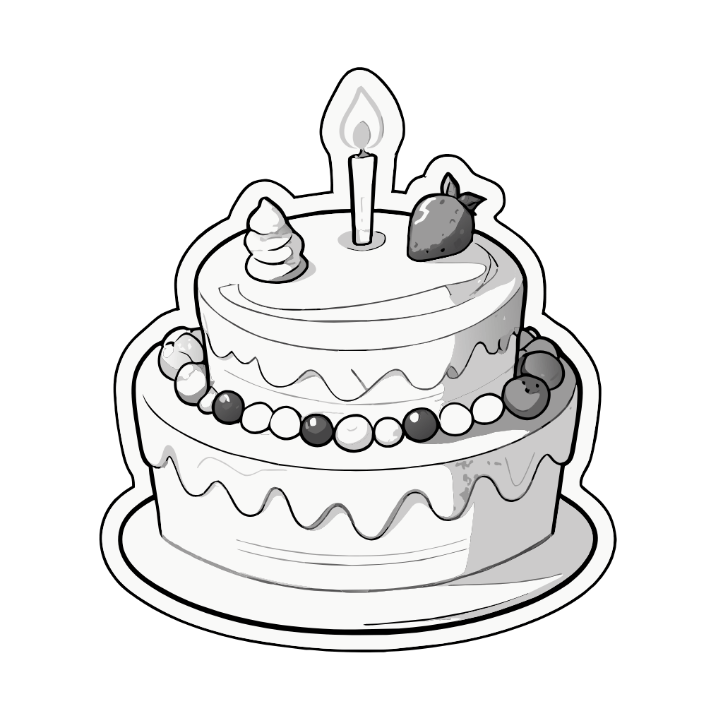 gateau bebe 1 an, gateau anniversaire garcon, coloriage