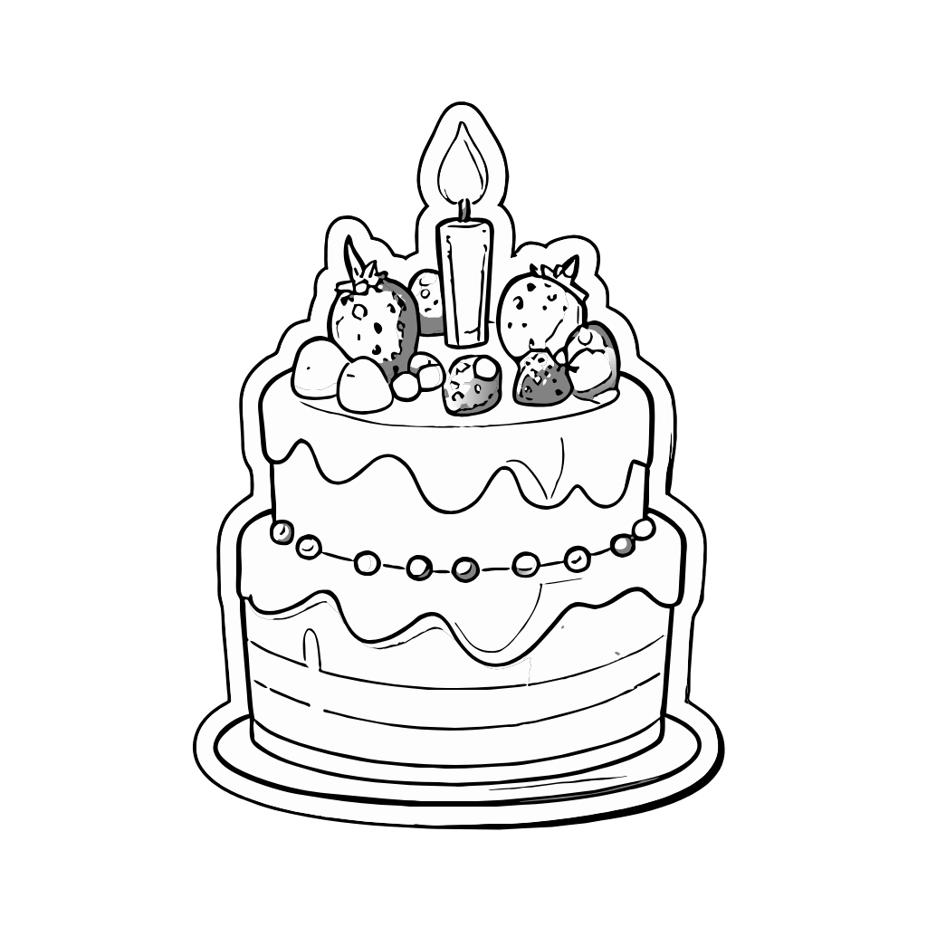 gateau bebe 1 an, gateau anniversaire garcon, coloriage