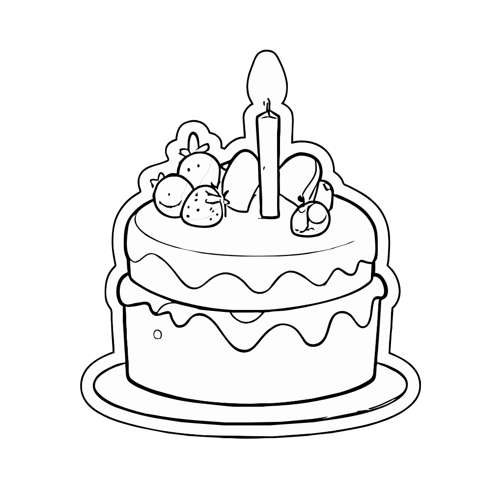 gateau bebe 1 an, gateau anniversaire garcon, coloriage