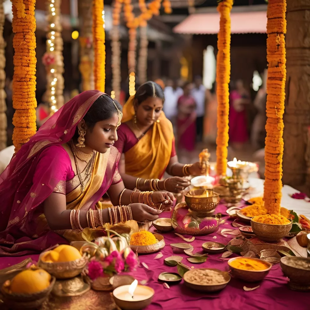 Default The decor is often dominated by multicolored sarees an 3