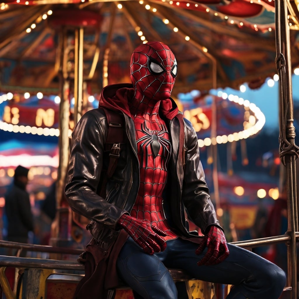 olamuchachas illustration spiderman coloriage a imprimer on a hanging on a carousel