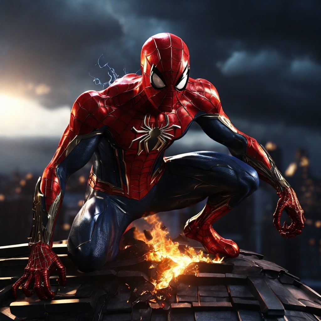 olamuchachas illustration spiderman coloriage a imprimer on a roof