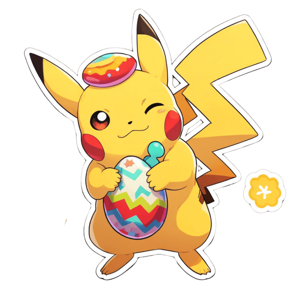 olamuchachas pikachu coloriage pokemon couleur paques fete 1