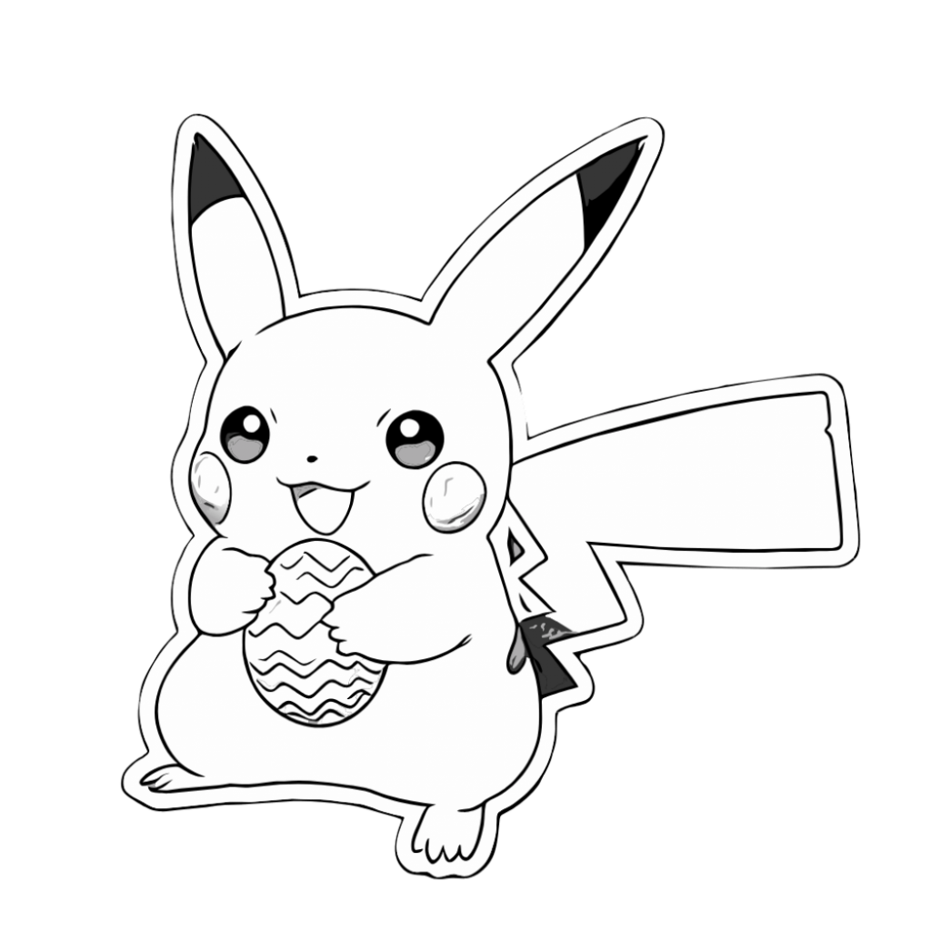 olamuchachas pikachu coloriage pokemon noir et blanc paques 1