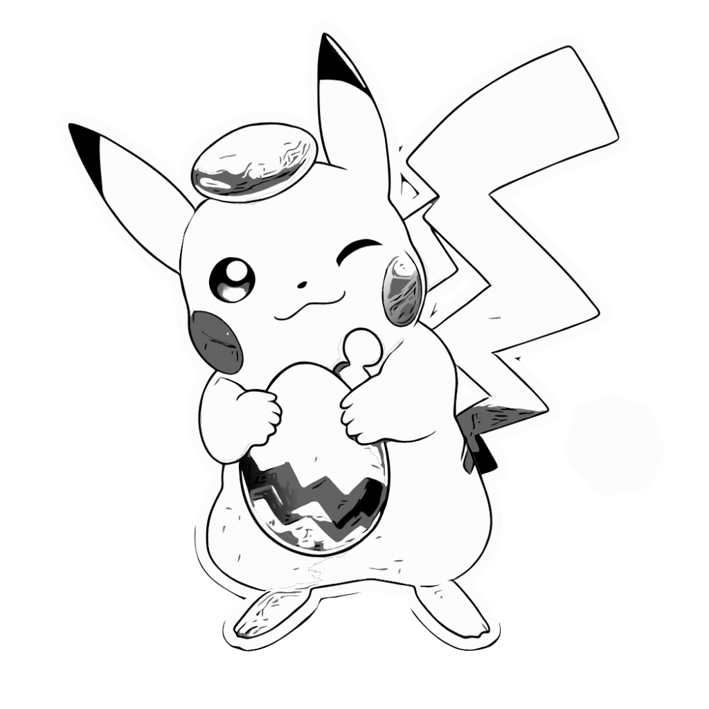 olamuchachas pikachu coloriage pokemon noir et blanc paques fete 1