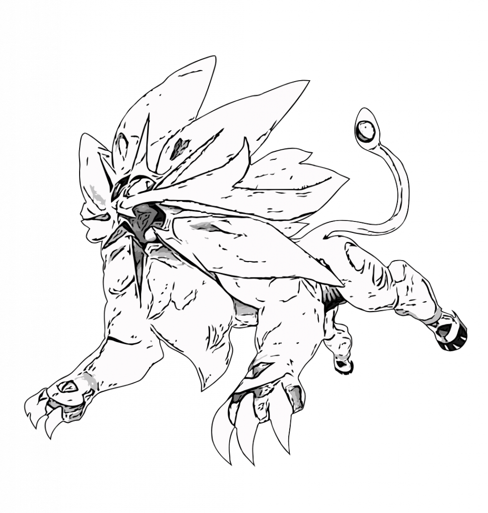 olamuchachas solgaleo coloriage pokemon soleil noir et blanc