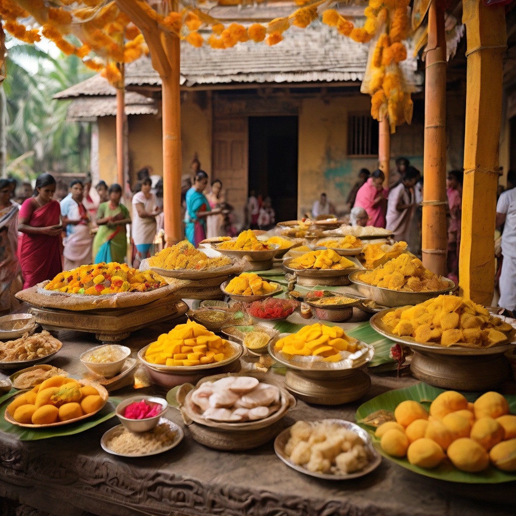 olamuchachas valaikappu illustration nourriture festive mangue noix de coco sweets